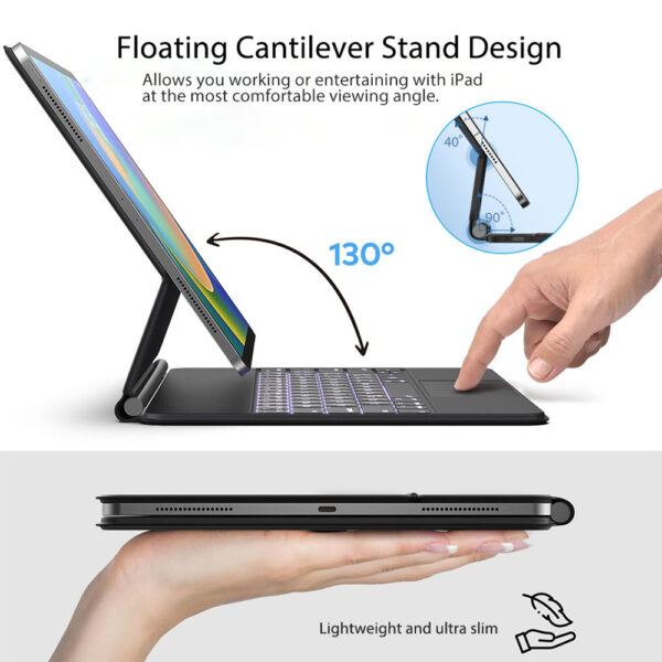 Funda Magnetica c/teclado 11" iPad Air y Pro - Image 4