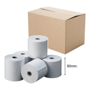 Caja 50u Rollo Papel Impresora Térmica 80mm