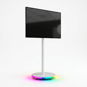Soporte Movil Para Tv 45" a 65" Luces Eventos con Ruedas Vesa